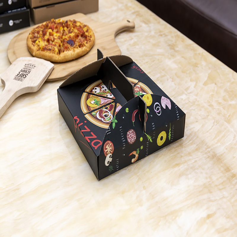 Mukautettu eri koko Kannettava tulostus Pizza Pakkauslaatikon uudelleenkäytettävä aallotettu toimitus pizza laatikko