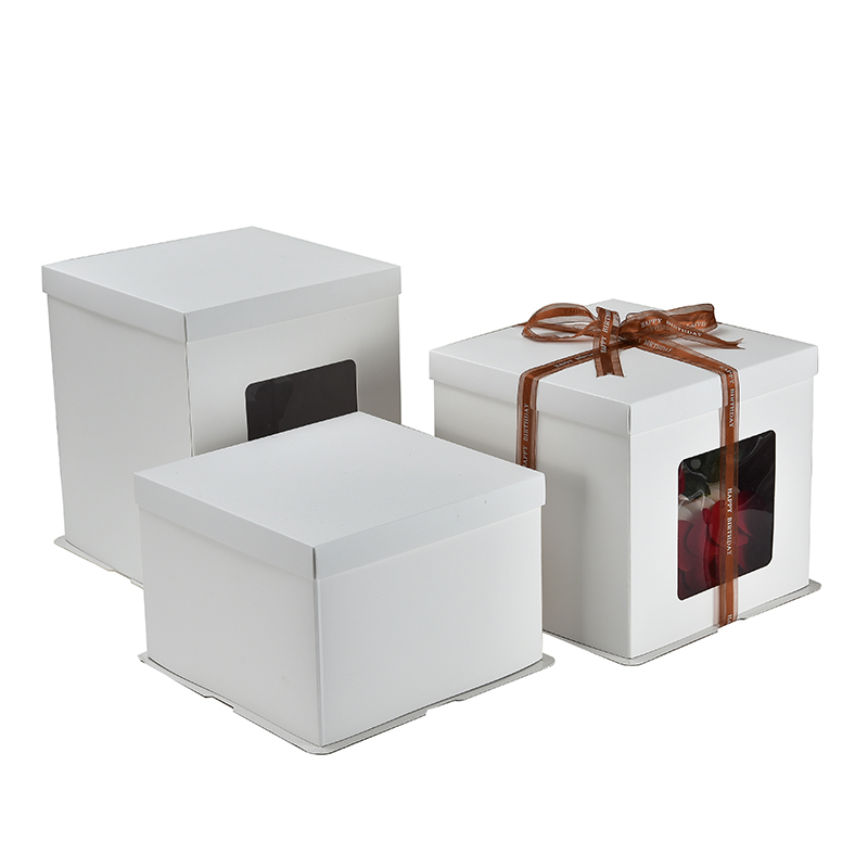 Uusi hääkakku laatikko käsintehty Luxury Paper Syntymäpäivä Cake Box